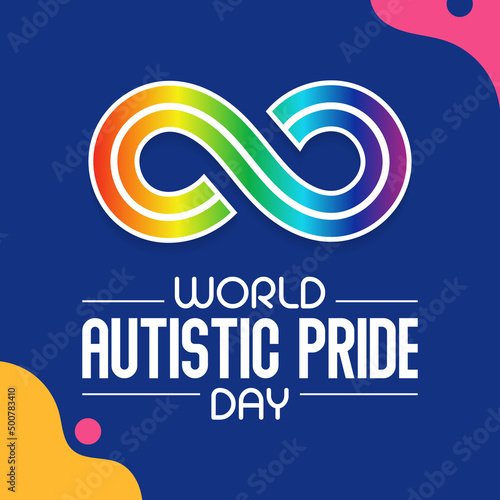 Autistic Pride Day is a pride celebration for autistic people held on June 18th every year. Vector illustration.