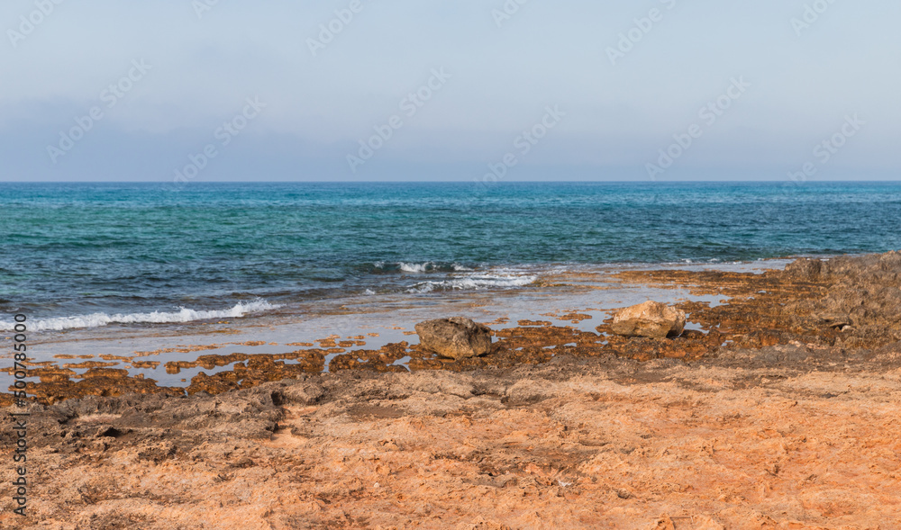 Coast of Mediterranean Sea. Summer landscape of Ayia Napa, Cyprus