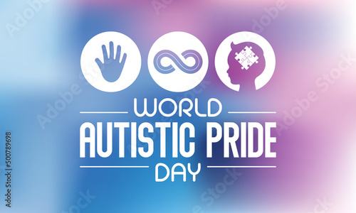 Autistic Pride Day is a pride celebration for autistic people held on June 18th every year. Vector illustration.