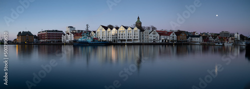 Panorama of the center of Stavanger, a city in Norway