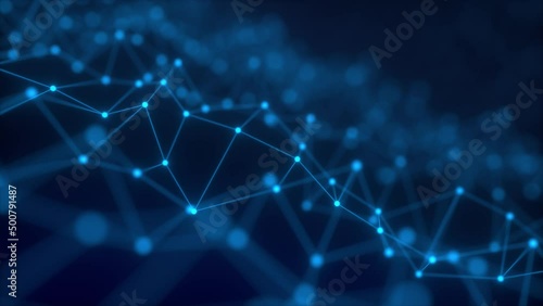 Abstract technology futuristic 3D plexus motion background loop