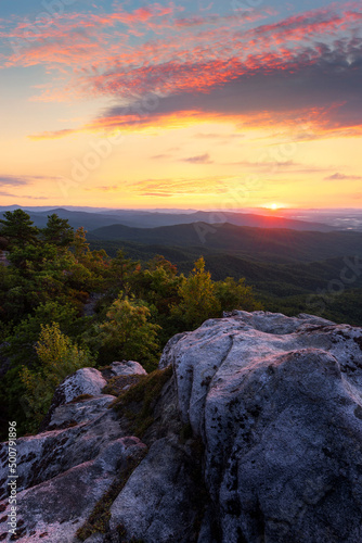 Beautiful skies over the Linville Gorge Wilderness in North Carolina © aheflin
