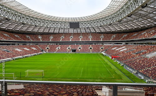 Football stadium. Empty football field