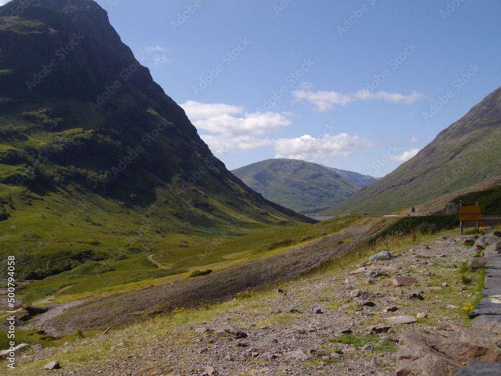 Himmel und Gipfel des Glen Coe, Schottland Himmel und Gipfel des Glen Coe, Schottland