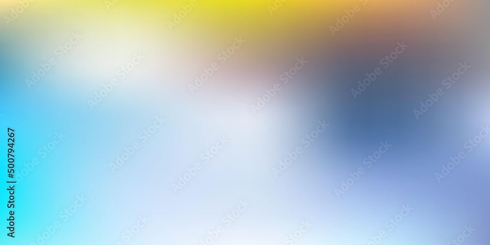 Light blue, yellow vector abstract blur template.