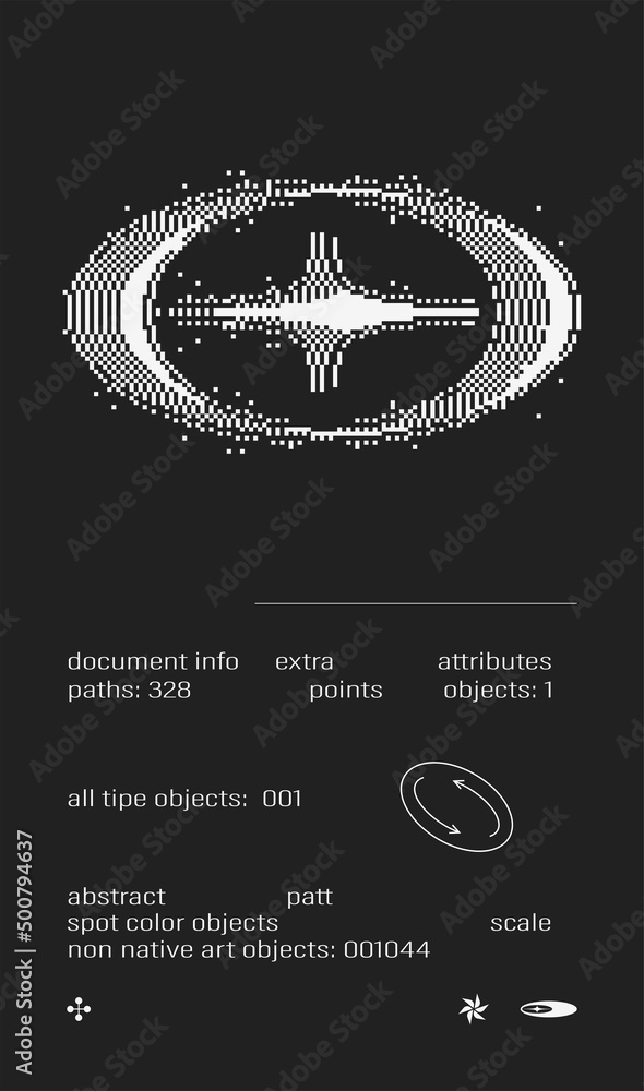 Naklejka premium Poster template graphic design in Brutalism style. Vector cover