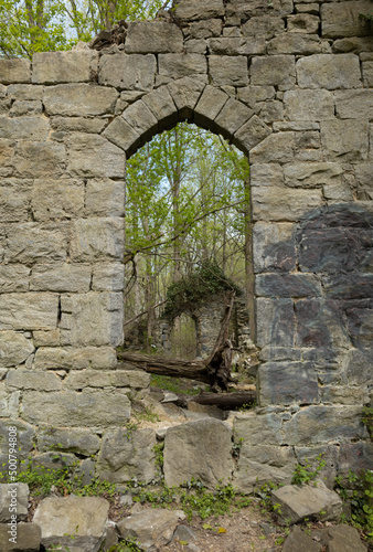 Abandoned Ruined Church Window - Alberton Road Trail  Patapsco Valley State Park