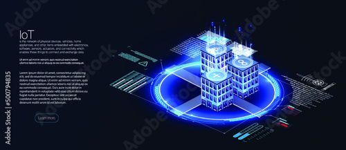 landing page IoT. Internet of things devices and connectivity concepts on a network. Internet of things (IoT) and networking concept for connected devices.