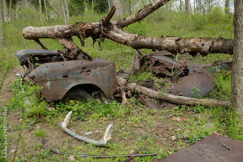 Abandoned Car In The Woods - Alberton Road Trail, Patapsco Valley State Park photo