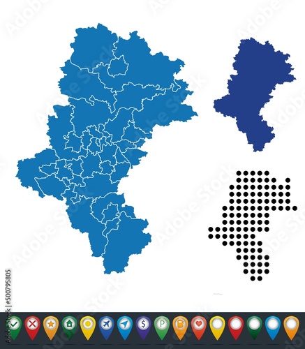 Set maps of Silesian Voivodeship photo