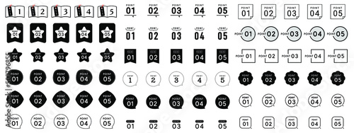 数字　ポイント　あしらい