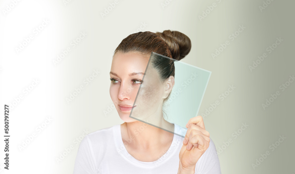 Dark spots, freckles,hyperpigmentation(melasma or chloasma),concept - skin lightening, skin whitening, fruit acids,AHA, Skin Brightening Dark spots, freckles,hyperpigmentation(melasma or chloasma),concept - skin lightening, skin whitening, fruit acids,AHA, Skin Brightening