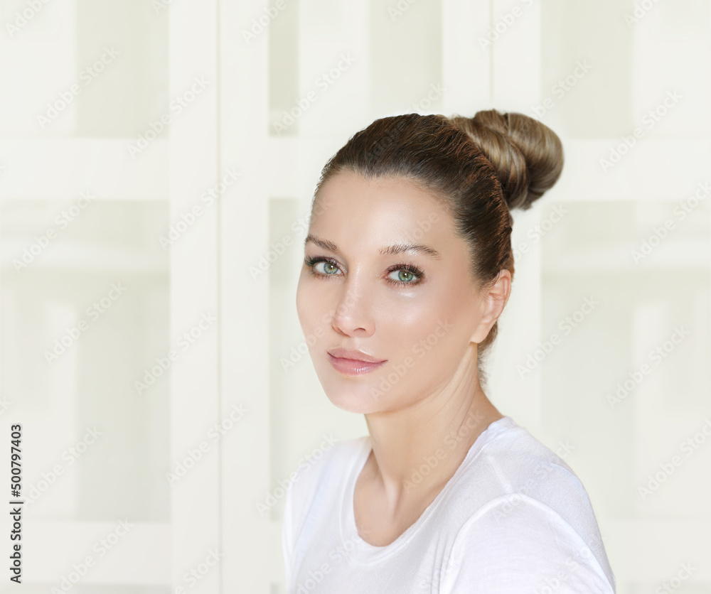 Shot of a beautiful woman.Middle aged woman portrait, cosmetology concept. Shot of a beautiful woman.Middle aged woman portrait, cosmetology concept.