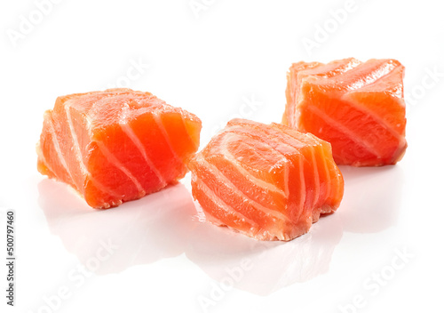 fresh raw salmon pieces