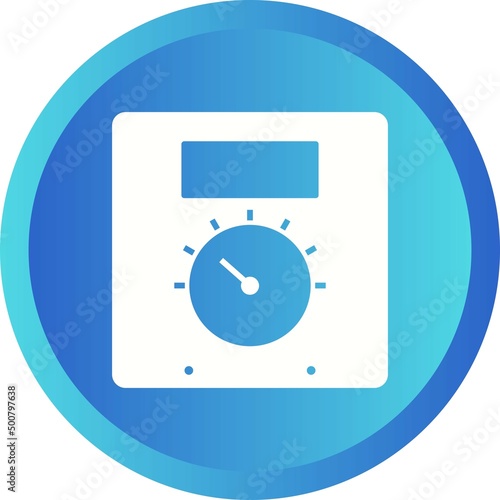 Unique Thermoregulator Vector Glyph Icon
