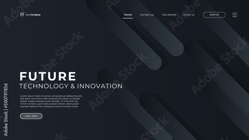 Flat design web page templates of graphic design, website design and development, social media, business service. Modern black vector illustration concepts for website and mobile website development