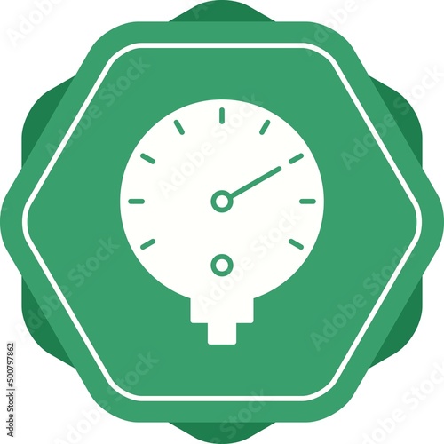 Unique Pressure Gauge Vector Glyph Icon