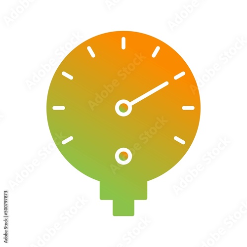 Unique Pressure Gauge Vector Glyph Icon