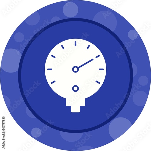 Unique Pressure Gauge Vector Glyph Icon