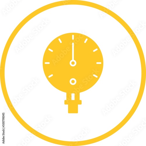 Unique Manometer Vector Glyph Icon