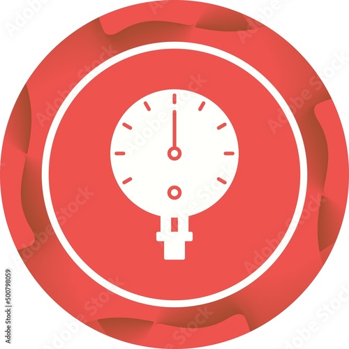 Unique Manometer Vector Glyph Icon