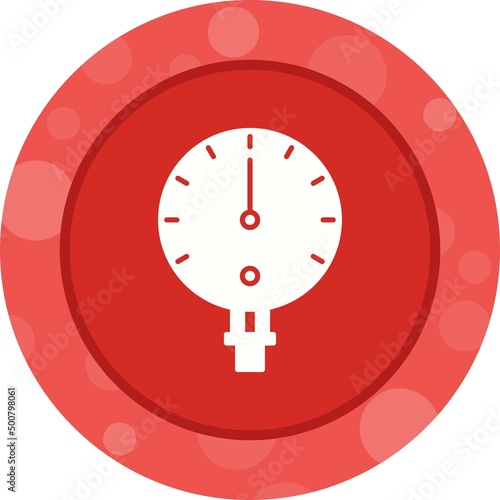 Unique Manometer Vector Glyph Icon