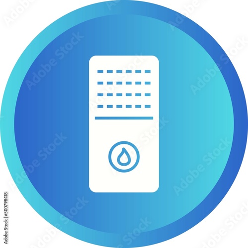 Unique Gas Furnace Vector Glyph Icon