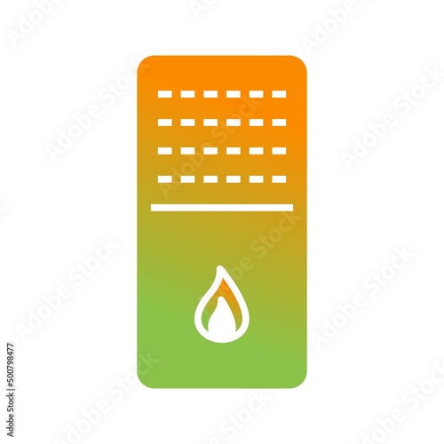 Unique Furnace Vector Glyph Icon
