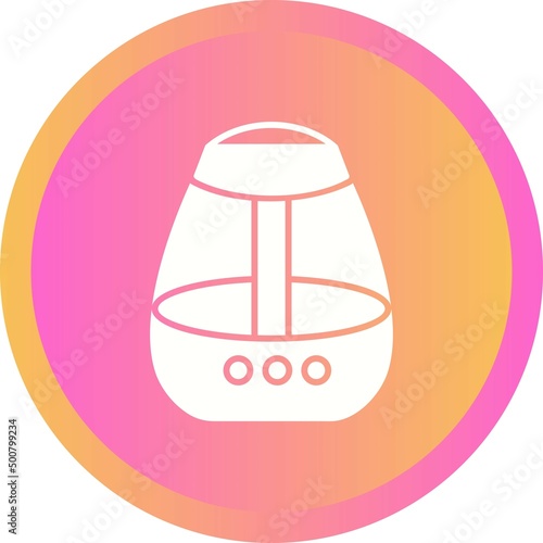 Unique Air Humidifier Vector Glyph Icon