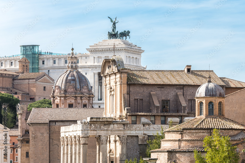 views of roman forum from palatine mountain, Rome