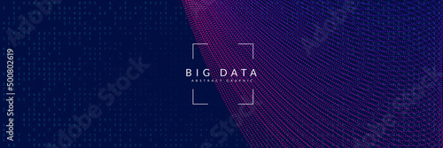 Big data learning. Digital technology abstract