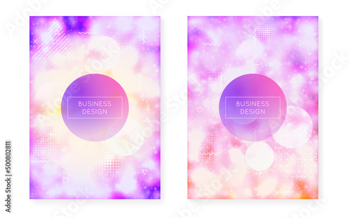 Abstract Background. Holographic Texture. Liquid Shape. Soft Business Backdrop. Blue Round Presentation. Tech Graphic. Vibrant Flyer. Trendy Dots. Violet Abstract Background
