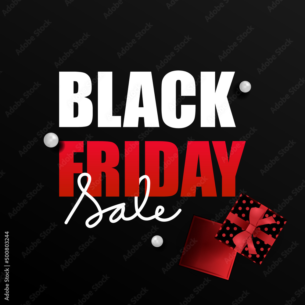 Black friday sale banner social media template design