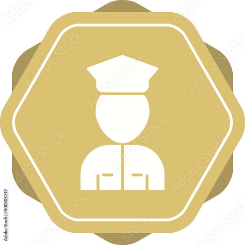 Unique Airport Security Vector Glyph Icon