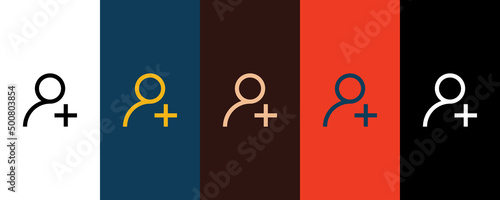 Add user icon illustration isolated vector sign symbol