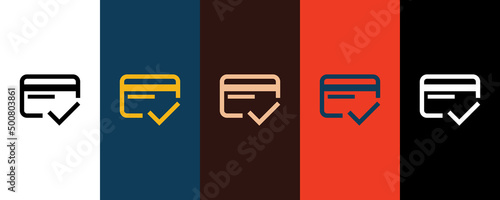 Credit card approved icon illustration isolated vector sign symbol