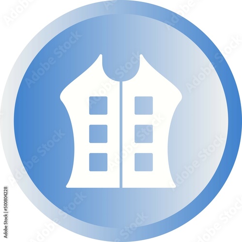 Unique Bullet Proof Vest Vector Glyph Icon