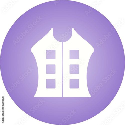 Unique Bullet Proof Vest Vector Glyph Icon