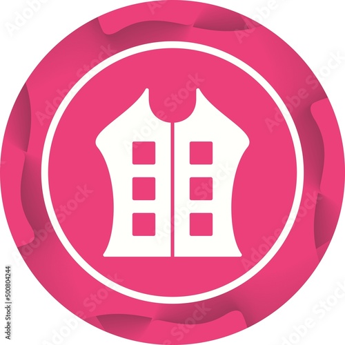 Unique Bullet Proof Vest Vector Glyph Icon