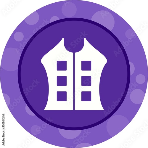 Unique Bullet Proof Vest Vector Glyph Icon