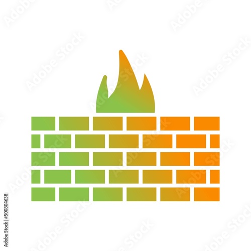 Unique Firewall Vector Glyph Icon