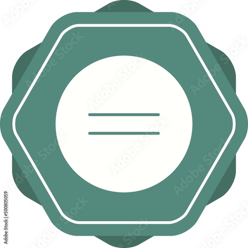 Unique Equal To Vector Glyph Icon