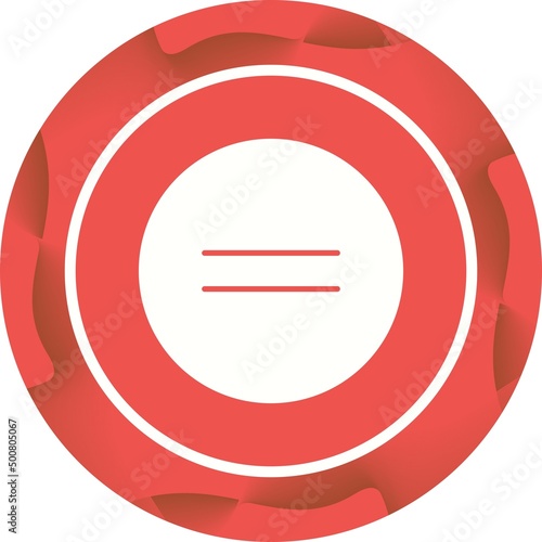 Unique Equal To Vector Glyph Icon