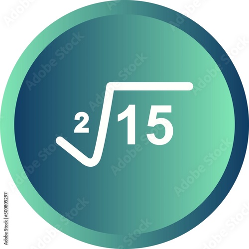 Unique Square Root Vector Glyph Icon