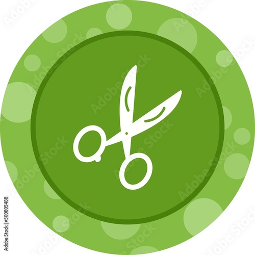 Unique Scissors Vector Glyph Icon