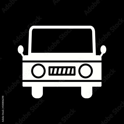 Unique Jeep Vector Glyph Icon