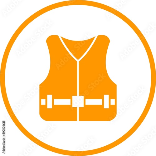 Unique Life Jacket Vector Glyph Icon