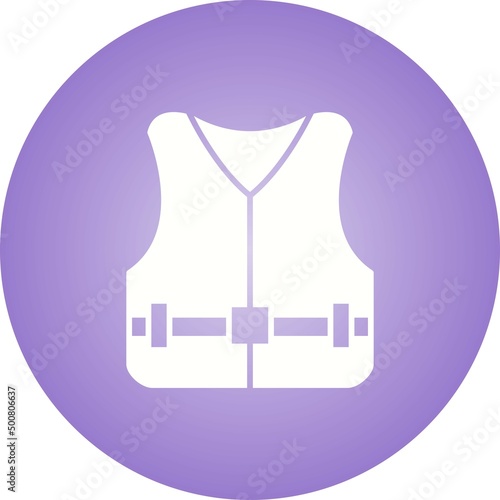 Unique Life Jacket Vector Glyph Icon