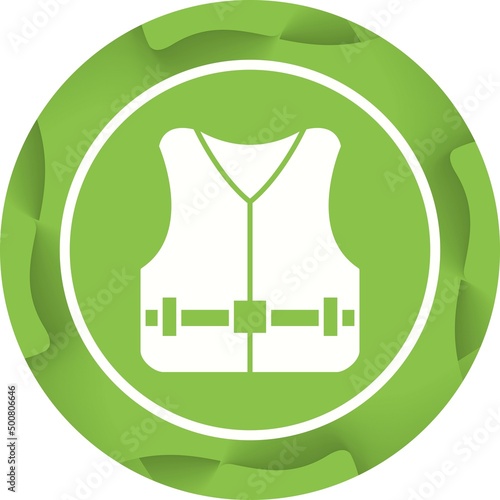 Unique Life Jacket Vector Glyph Icon