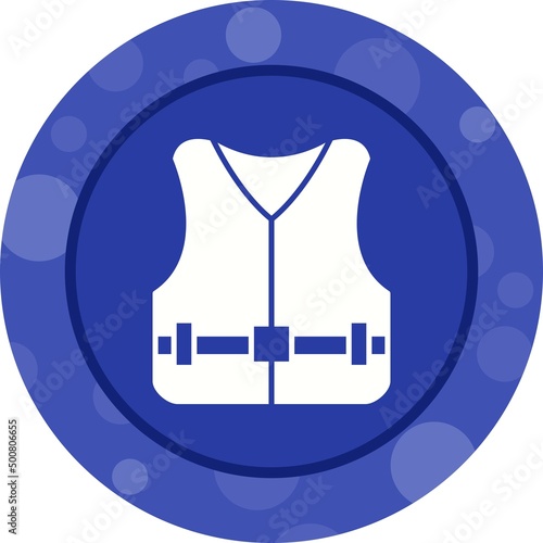 Unique Life Jacket Vector Glyph Icon